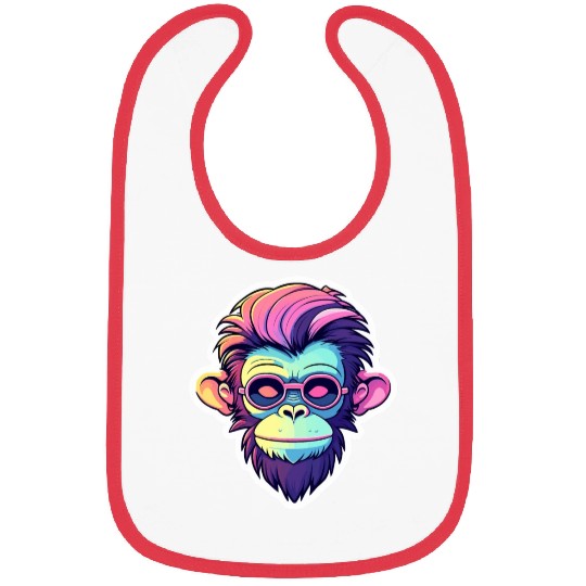 Ape Monkey Illustration Bibs