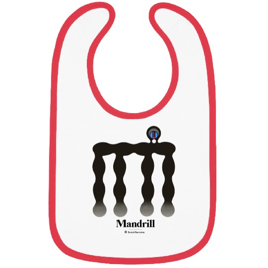 Bold monkey print "Mandrill" Bibs