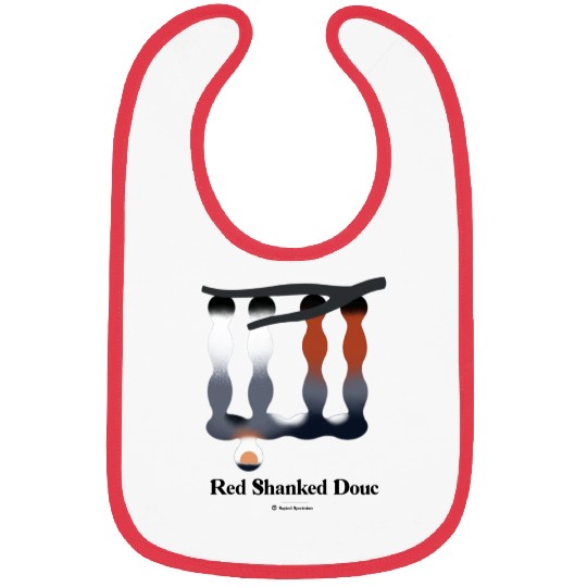 Bold monkey print "Red Shanked Douc" Bibs
