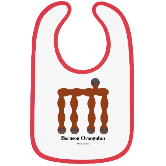 Bold monkey print "Borneo Orangutan" Bibs