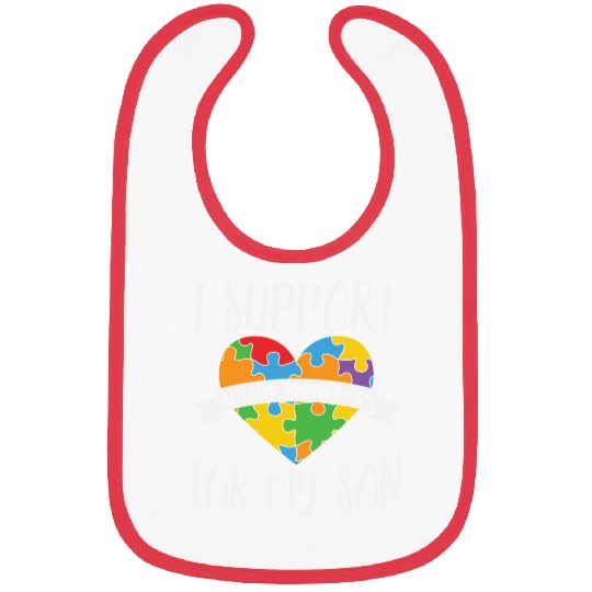 I Support For My Son Autism Awareness Bibs