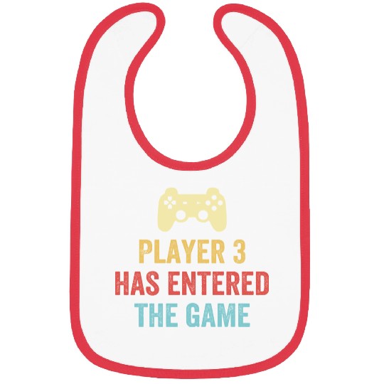 player 3 has entered the game - video games Bibs