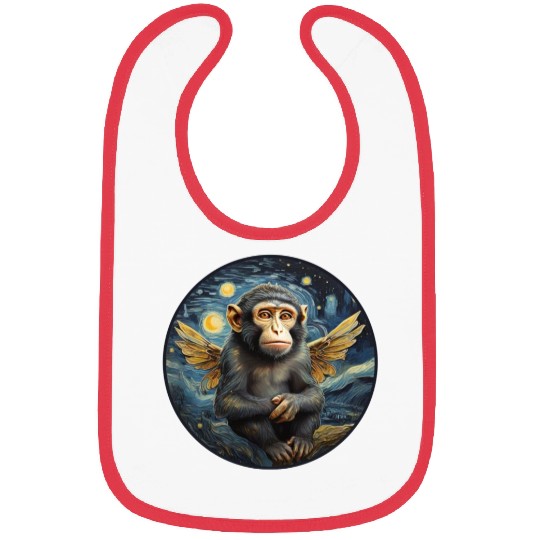 monkey with wings Bibs