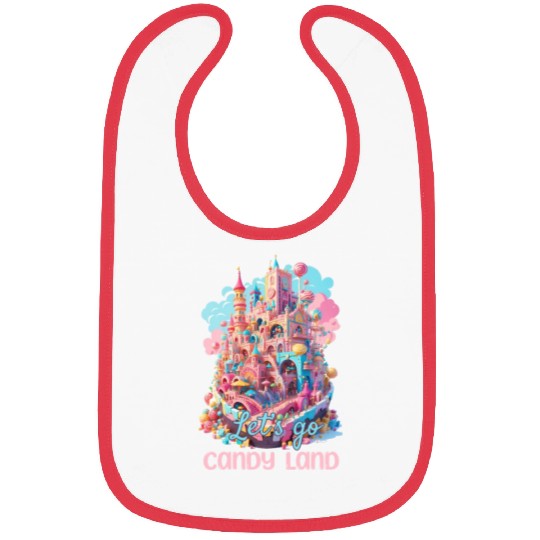 Let's Go Candy Land Graphic Bibs