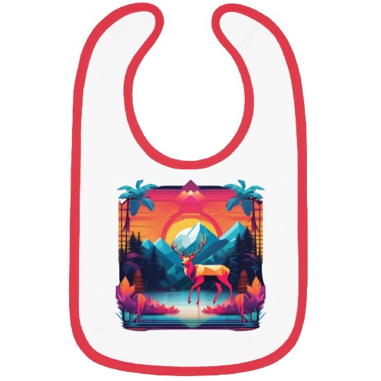 Palm Pixels Paradise Bibs