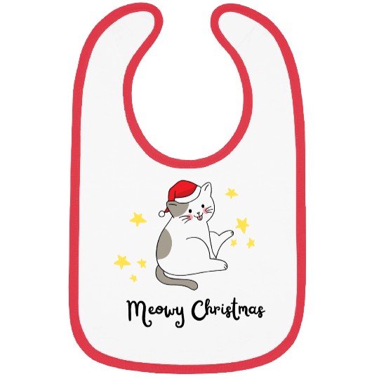 Meowy Christmas Bibs