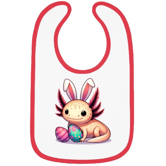 Happy Easter with axolotl and bunny ears Bibs