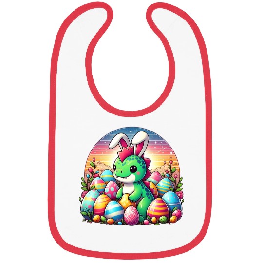 Dino bunny with easter eggs Bibs