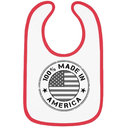 USA Made in America flag Bibs