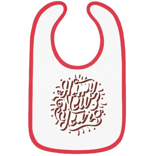 Happy New Year Typography design Bibs