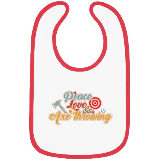 Peace Love And Axe Throwing Funny Axe Throwing Bibs