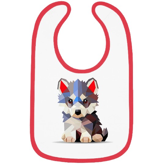 Geometric Wolf Cub Bibs