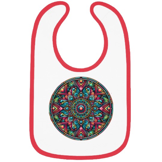 psychedelic mandala Bibs