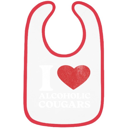 I Love Alcoholic Cougars Bibs