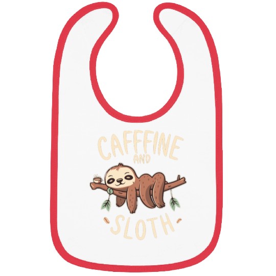 CAFFEINE SLOTH Bibs