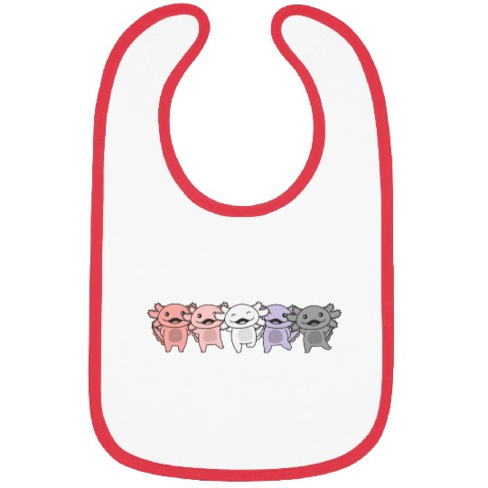 Cupioromantic Flag Pride Lgbtq Axolotl Bibs