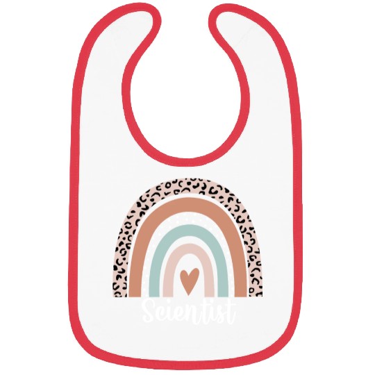 Scientist Rainbow Leopard Funny Scientist Bibs