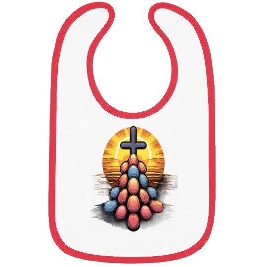 Christian Easter Day Cross Easter Egg Hunt Bibs