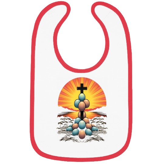Christian Easter Day Cross Easter Egg Hunt Bibs