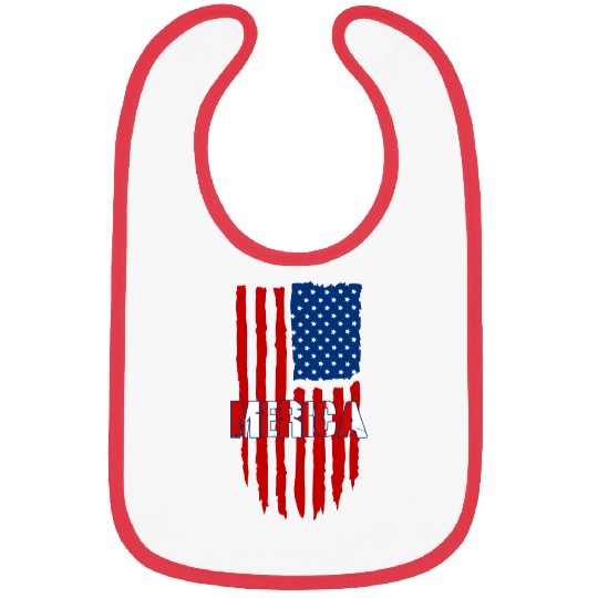 American Flag Merica Bibs