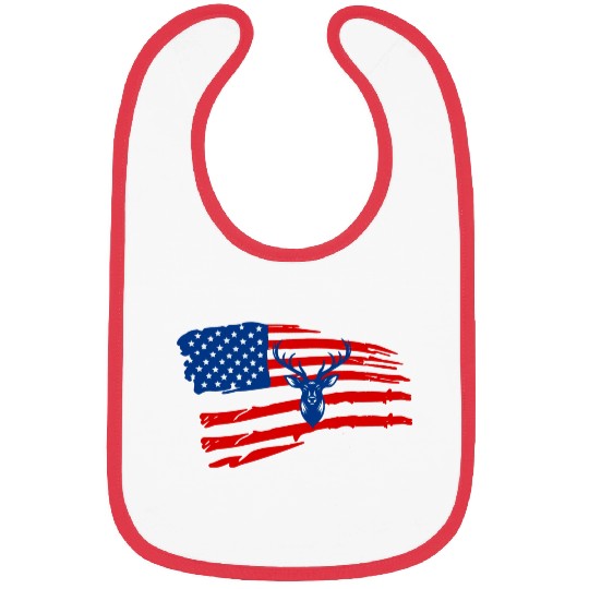 American flag Hunting deer Bibs