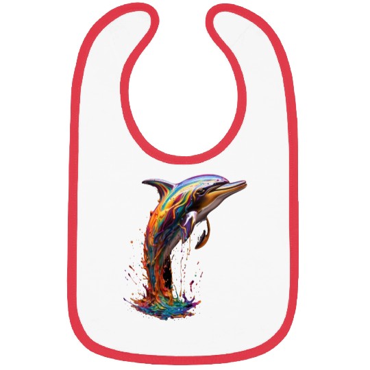 Rainbow Dolphin Bibs