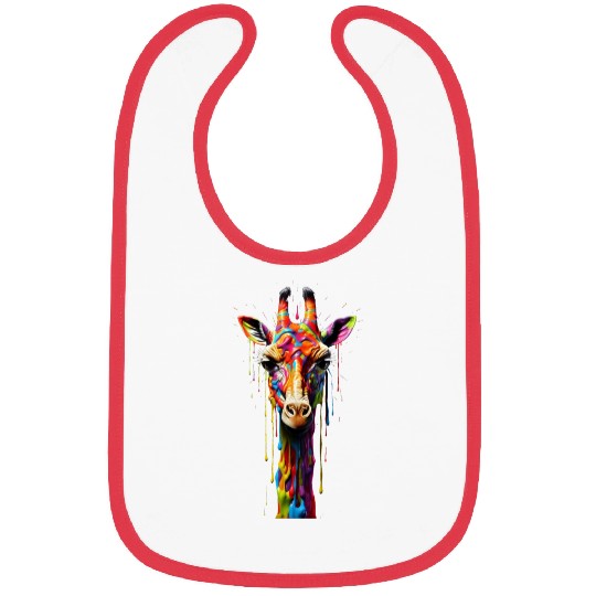 Rainbow Giraffe Bibs