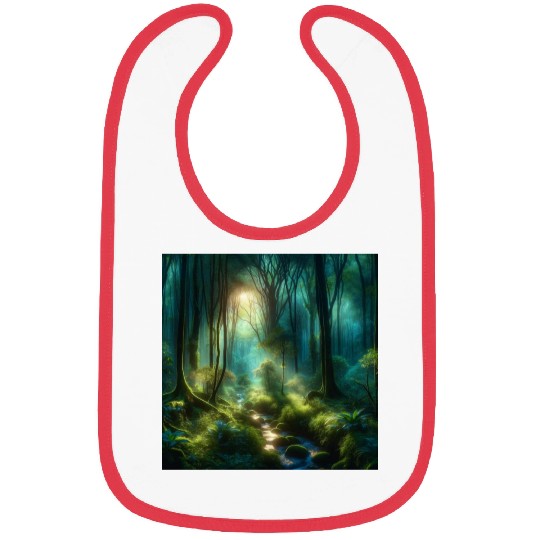 Twilight Enchantment A Mystical Forest Scene Bibs