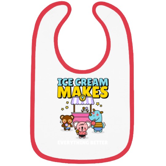 Ice Cream Makes Everything Better Bibs