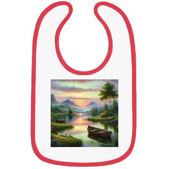 Serenity in Blossom Elegant Floral Art Bibs