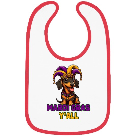 Mardi Gras Dachshund Bibs
