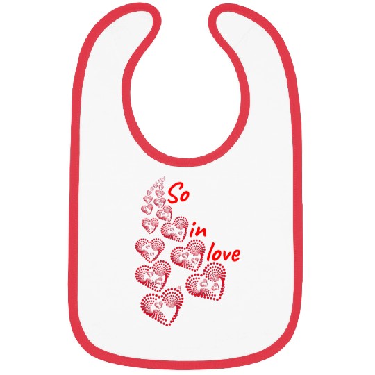 So in love valentine's day Bibs