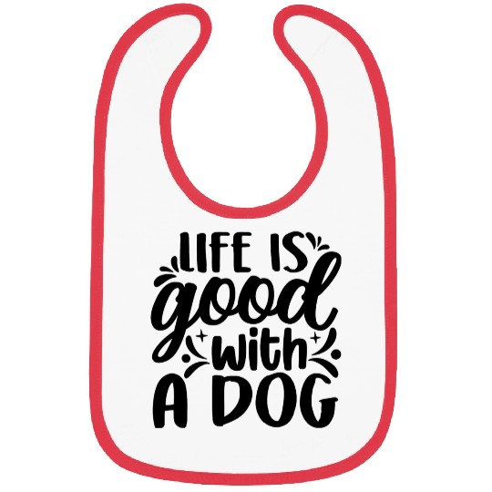 dog typography Bibs