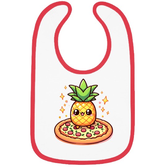 Pineapples on a pizza Bibs