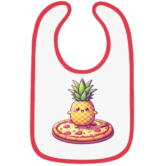 Pineapples on a pizza Bibs