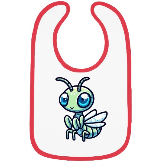Playful Mantis Cartoon Bibs
