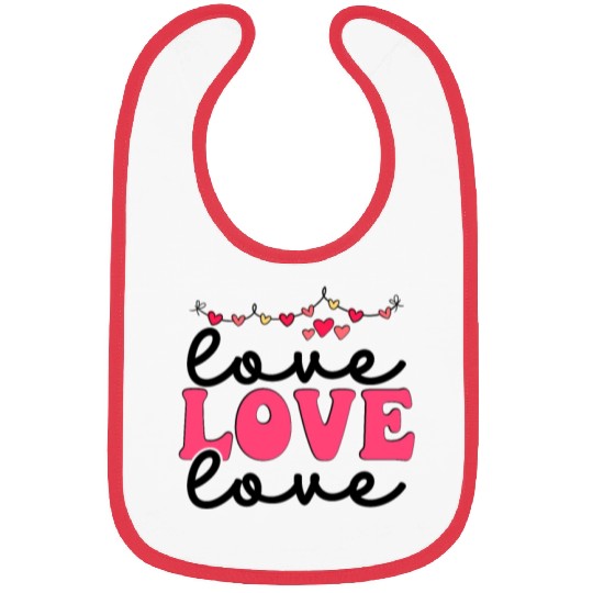 Love Valentine's Day. Bibs