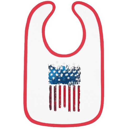 Flag America Typography Bibs Design