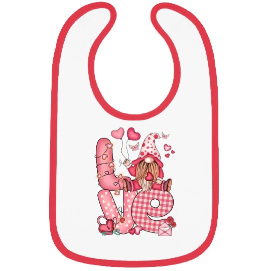 Gnome Love Valentine Idea Bibs
