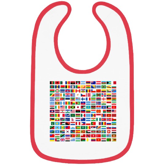 Flags Of The Countries Of The World Bibs