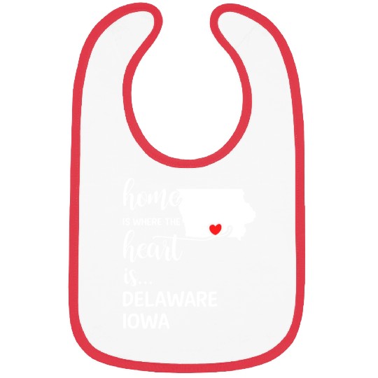 Delaware County Iowa Is Where My Heart Is Gift Bibs