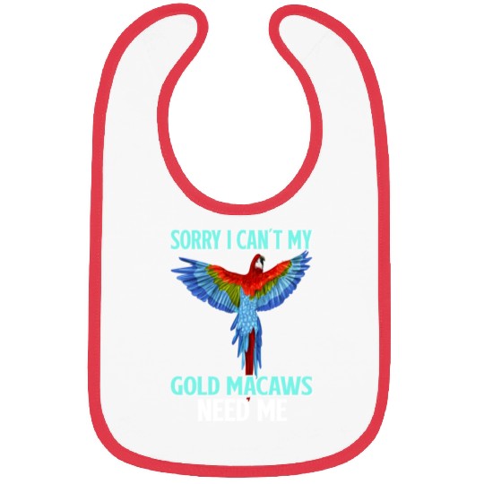 Gold Macaw Ornithologist Enthusiast Gift Bibs