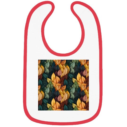 Colorful Fall Leaves Pattern Bibs
