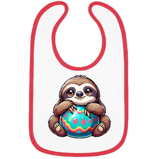 Easter Sloth: Embrace and Easter Egg Bibs