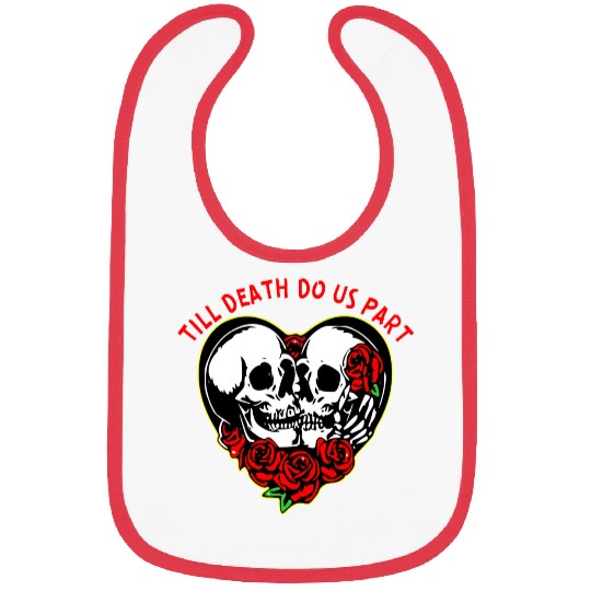 Heart Skulls Till Death Do Us Part © WhiteTigerLLC Bibs