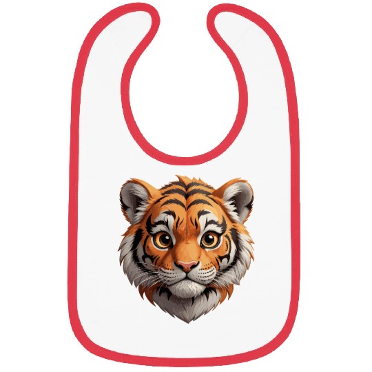 Whimsical Wild Cub - Playful Tiger Bibs