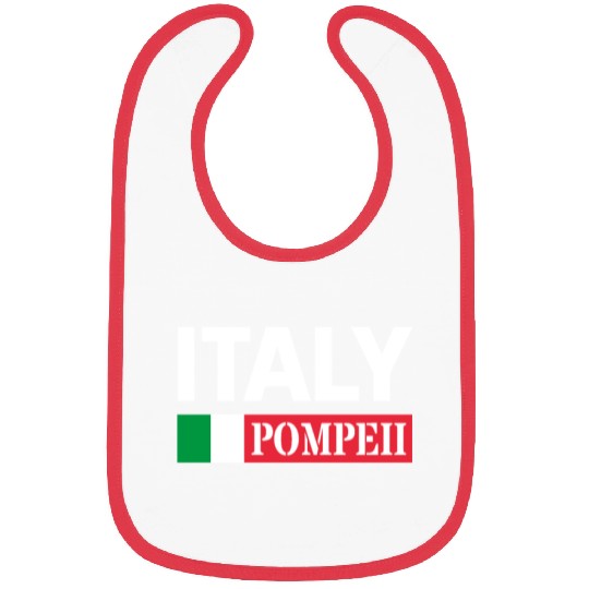 Italy Flag Pompeii Conservation Volcanic Eruption Bibs