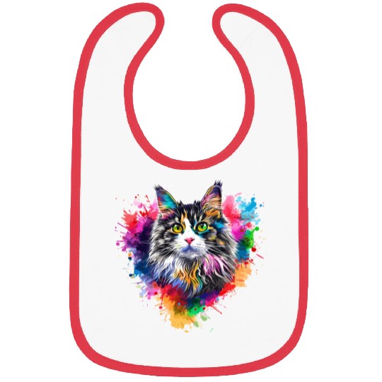 Colorburst Whiskers Rainbow Heart Bibs