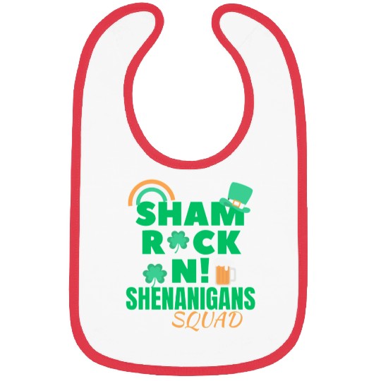 shamrockin shenanigans drinking st Patrick's day Bibs