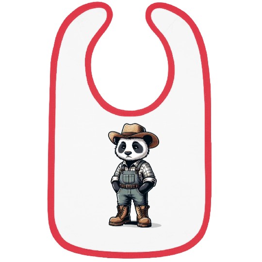 Cute Panda Farmer Bibs